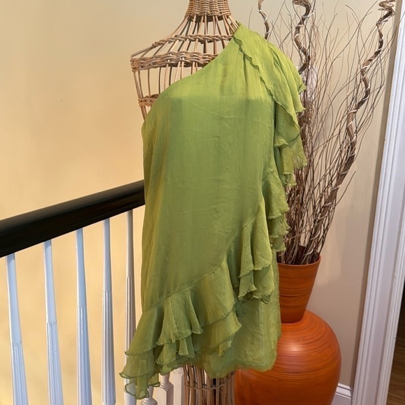 Ryu chiffon green dress NWT - Picture 1 of 8